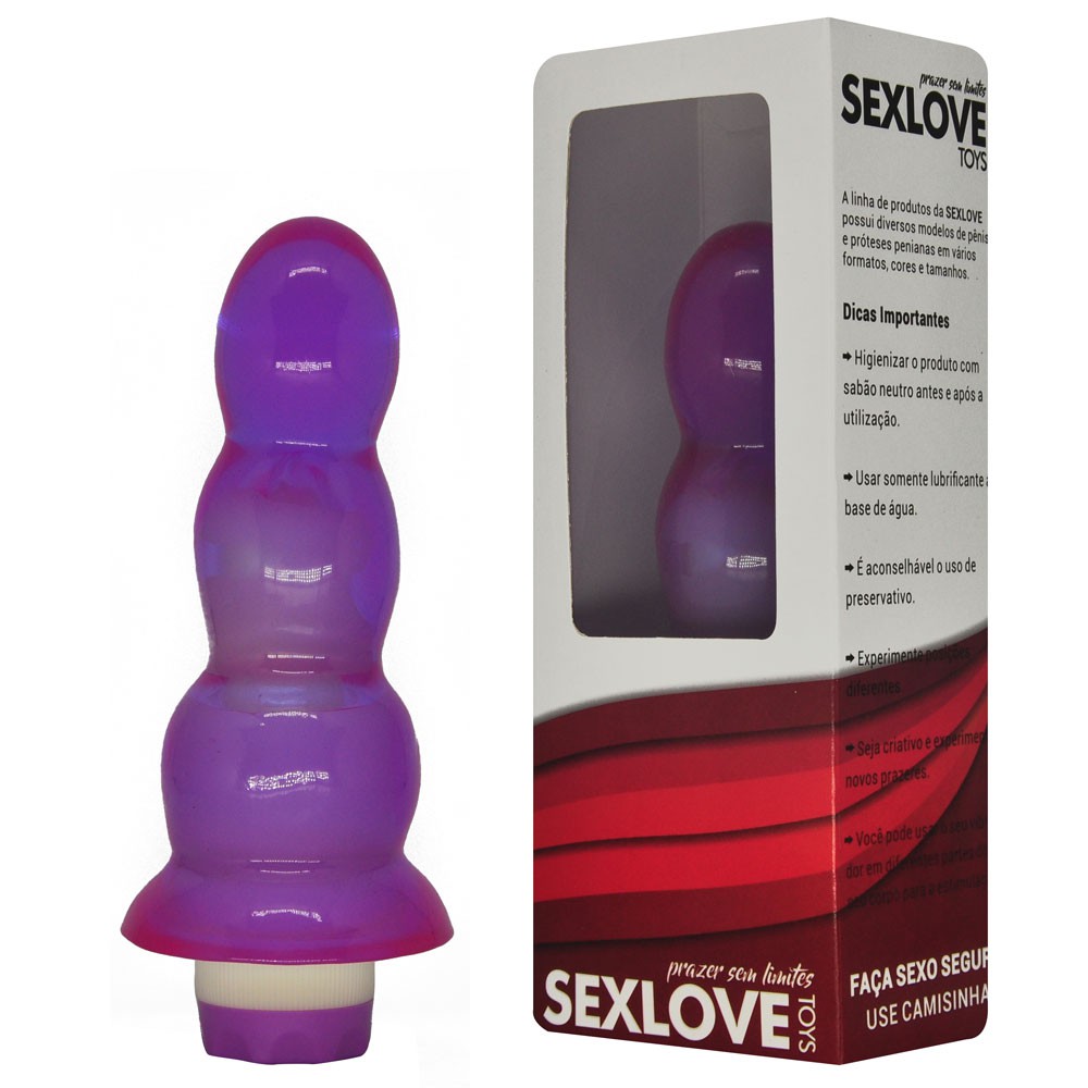 Plug Anal Roxo Ondulado Multivelocidade Big Balls 15 Cm X 5 5 Cm