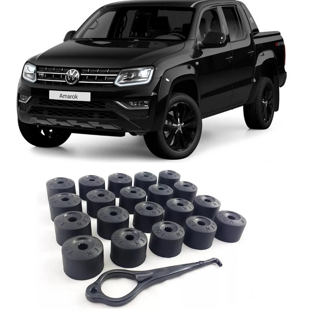 Kit 20 Capas Tampa Parafuso Roda Vw Amarok Trendline 2012 A 2023