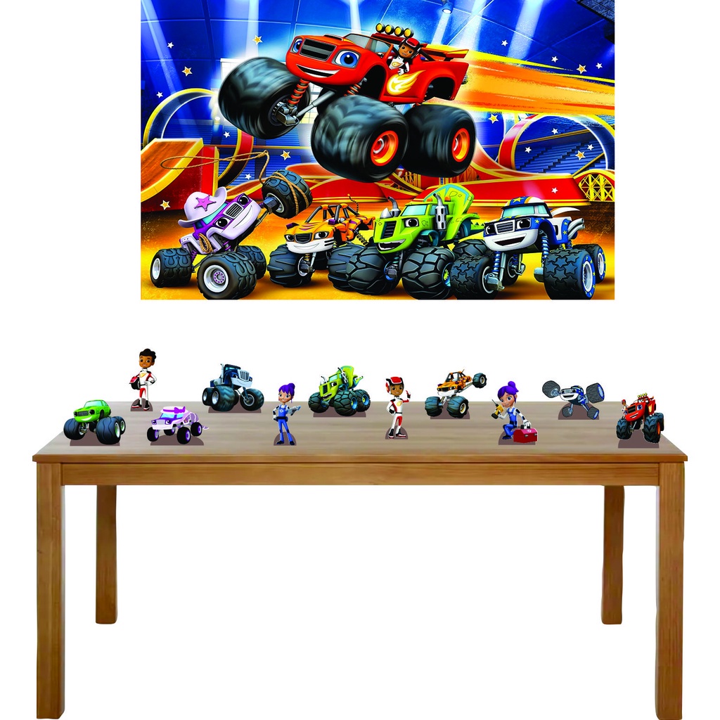 Kit Totens Display Blazer Monster Machine Totens Para Mesa Painel