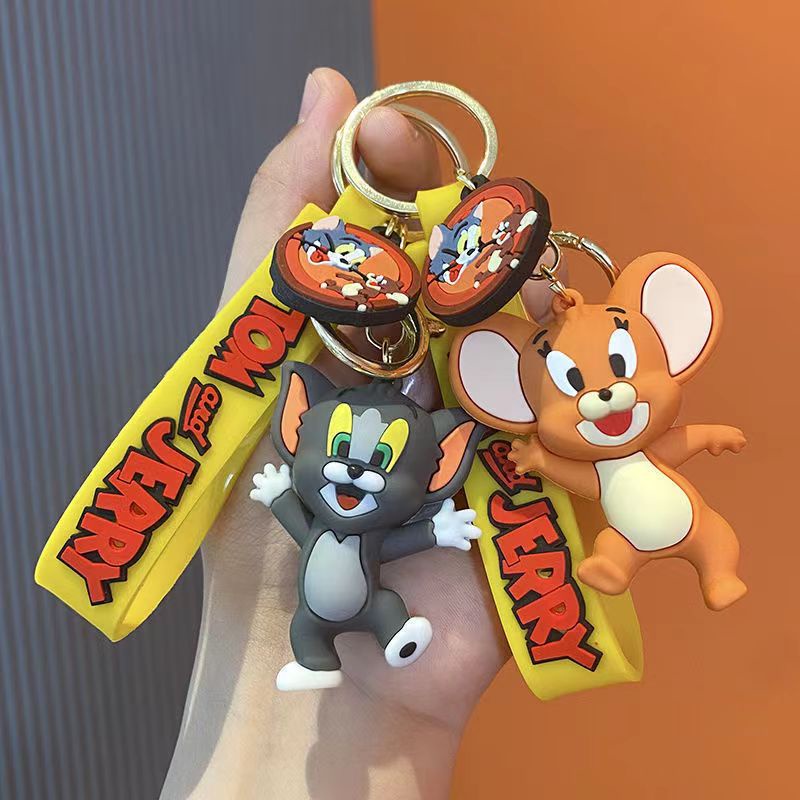 Desenho Animado Tom E Jerry Doll Keychain Mochila Infantil Pingente