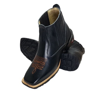 Bota Country Botina Texana Masculina E Feminina Vaquejada Couro