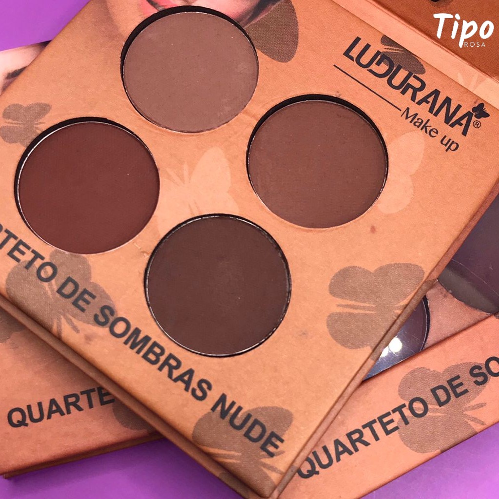 Paleta Quarteto De Sombra Maquiagem Nude Ludurana Shopee Brasil