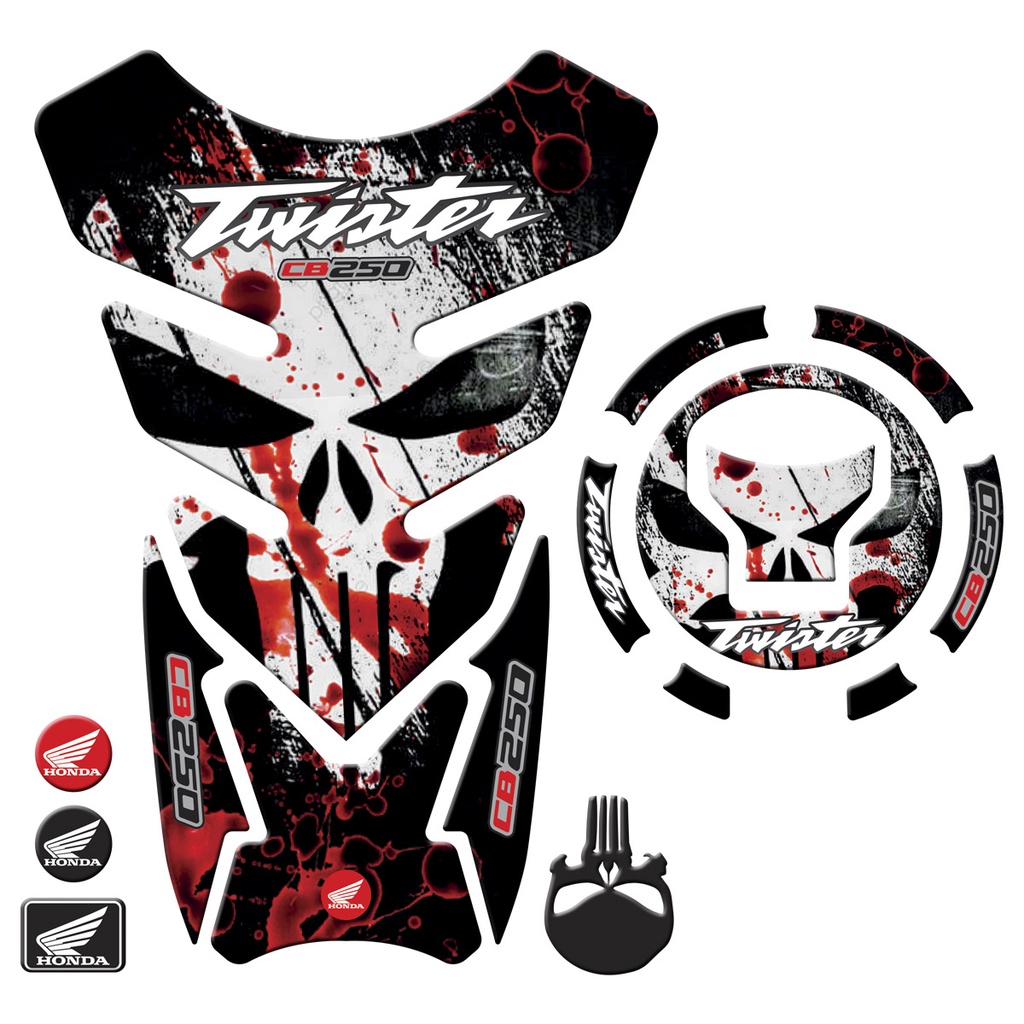 Adesivo Protetor De Tanque E Bocal Twister Punisher Shopee Brasil