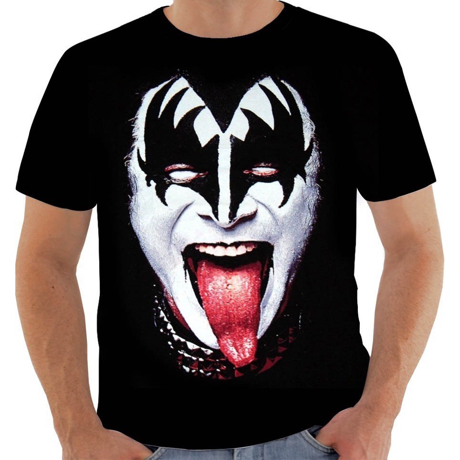 Camiseta Camisa Lc 1545 Kiss Paul Stanley Gene Simmons Rock REF 04IJ