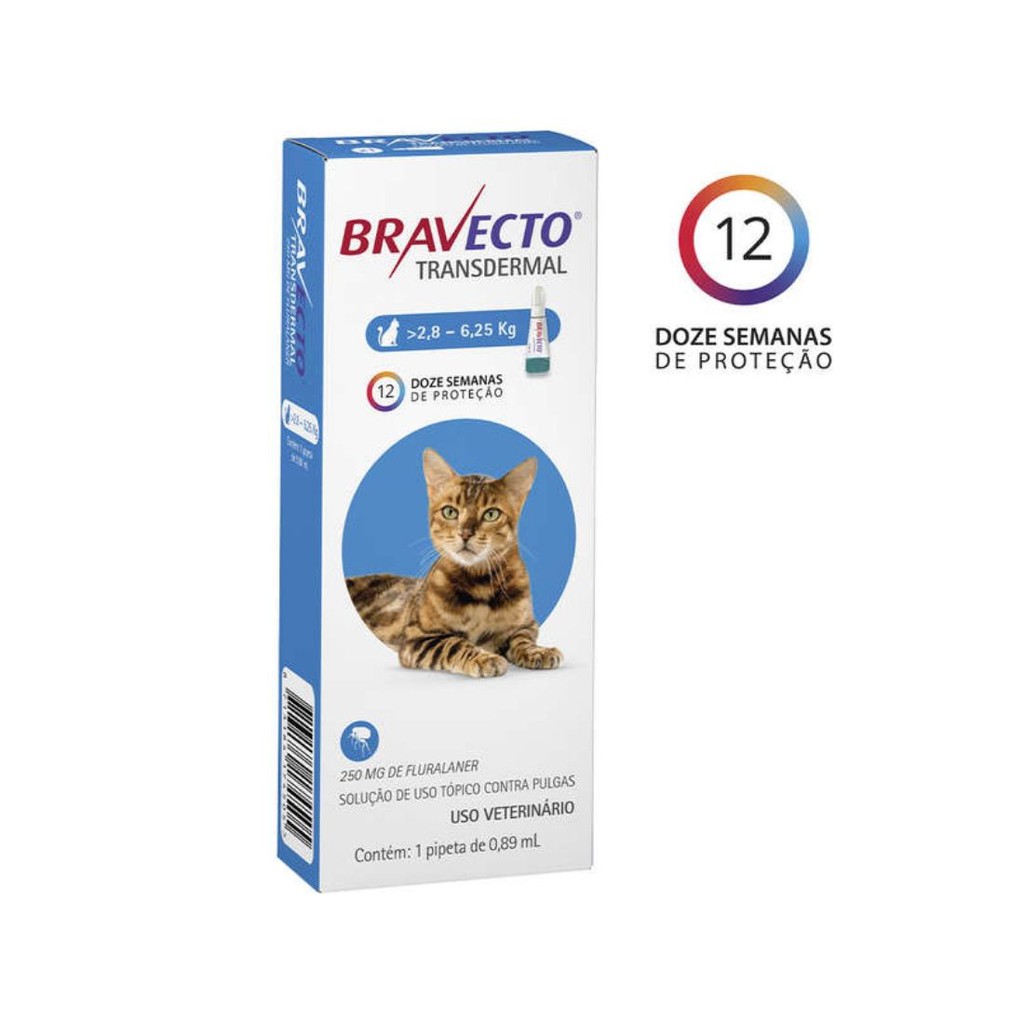 Bravecto Transdermal Antipulgas Pipeta Para Gatos De 2 8 A 6 25kg