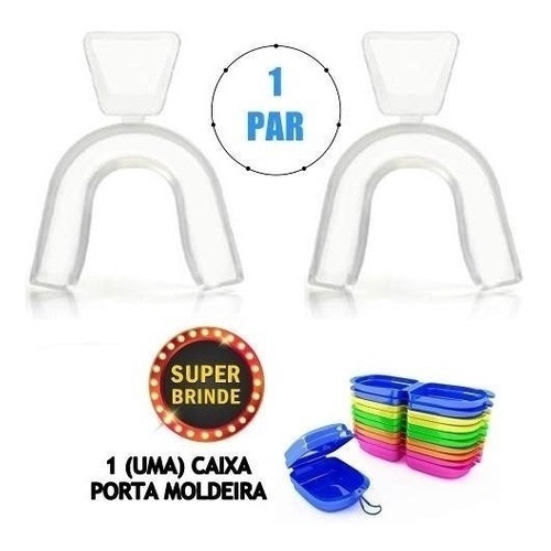 Placa Mold Vel Para Bruxismo Ranger Dentes Par Brinde Shopee Brasil