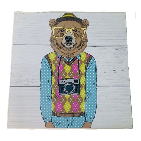 Quadro Decorativo Mdf Urso Perfeito Para Decorar Shopee Brasil