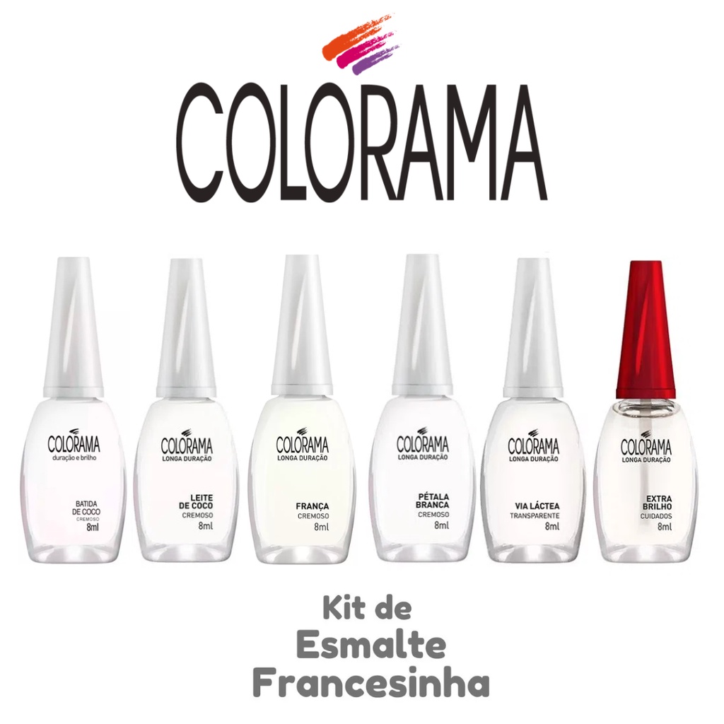 Kit Francesinha 5 Esmaltes Colorama 1 Extra Brilho 8ml Shopee Brasil