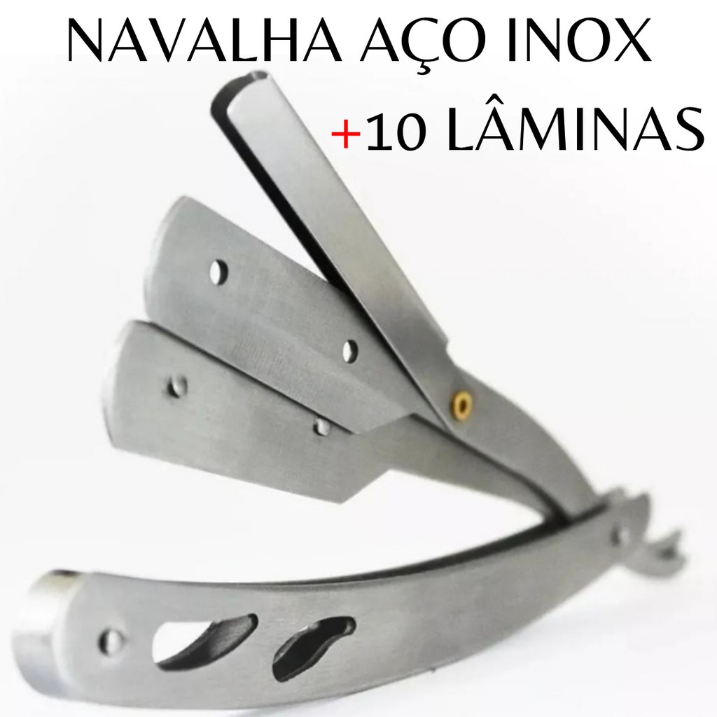 Navalha Navalhete Barbeiro A O Inox Profissional L Minas Shopee