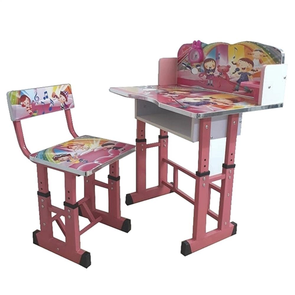 Mesa Mesinha Infantil Escrivaninha Ajustavel Educativa Rosa Meninas