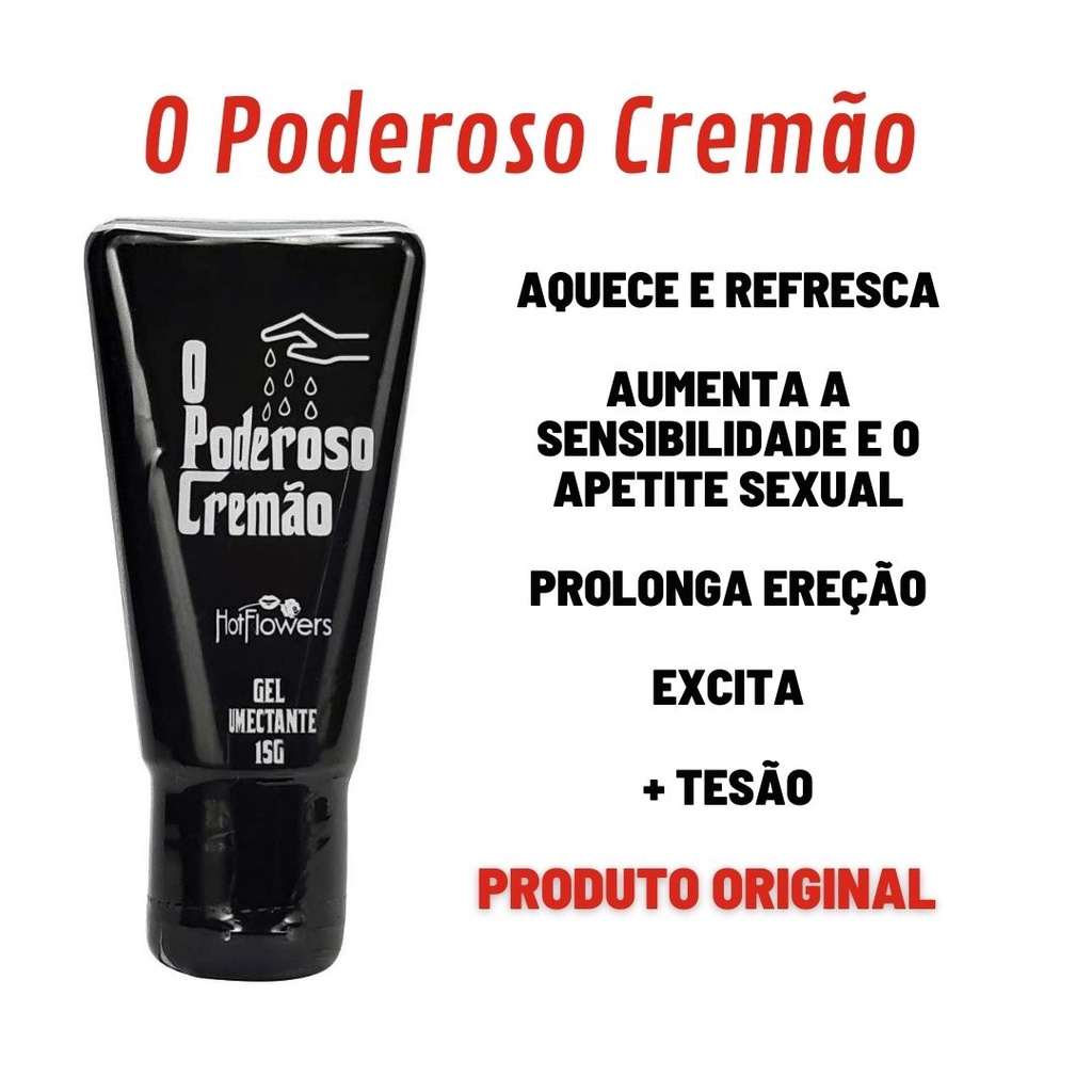 O PODEROSO CREMÃO SENSIBILIZADOR MASCULINO 15G Sex Shop Produtos