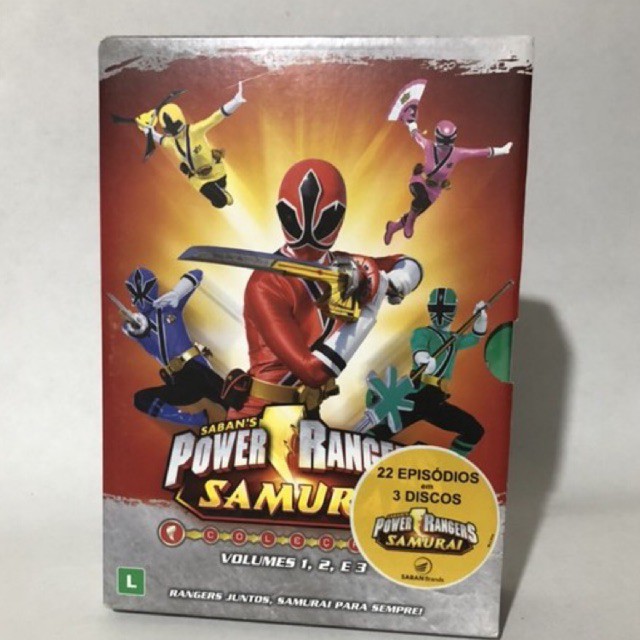 Dvd Power Rangers Samurai Volumes 1 2 E 3 3 Discos Shopee Brasil