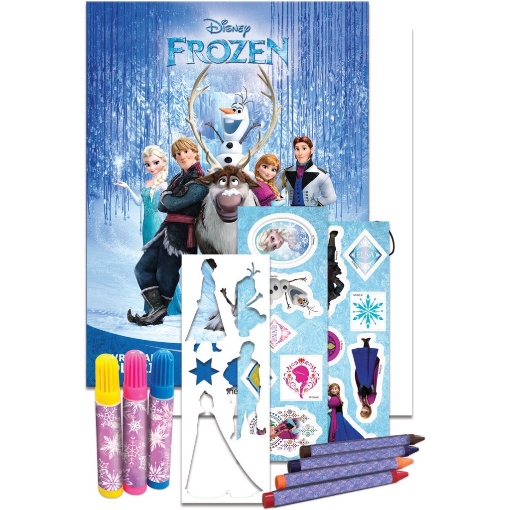 Livro Infantil Colorir Frozen Tubo C Ades Giz Canetin Shopee Brasil