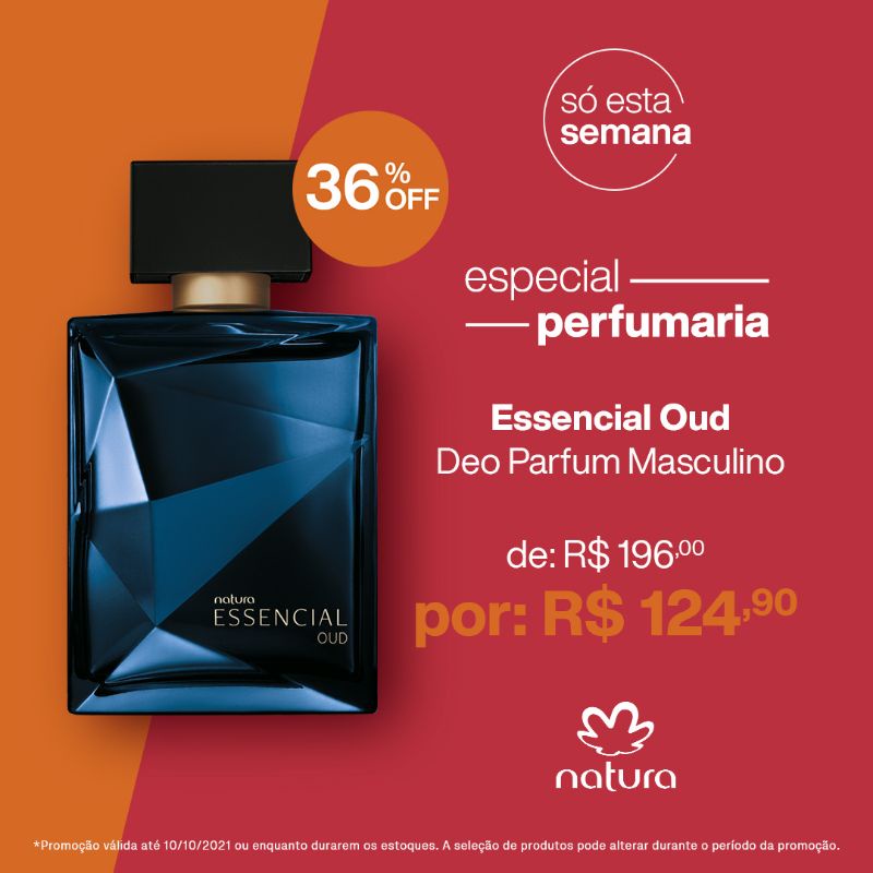 Deo Parfum Essencial Oud Masculino Ml Natura Original Lacrado Na