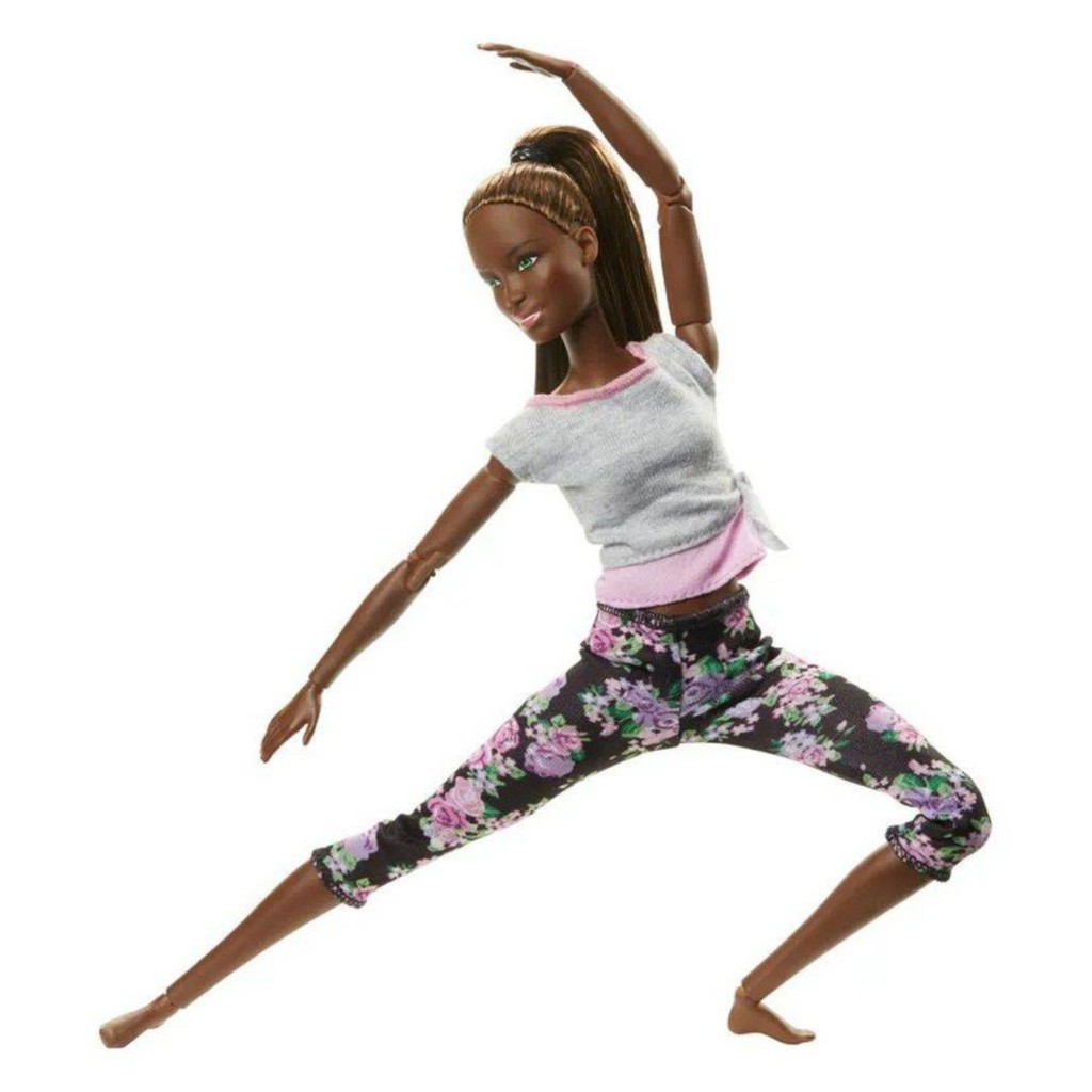 Boneca Barbie Feita Para Mexer Preta Negra Made To Move Mattel