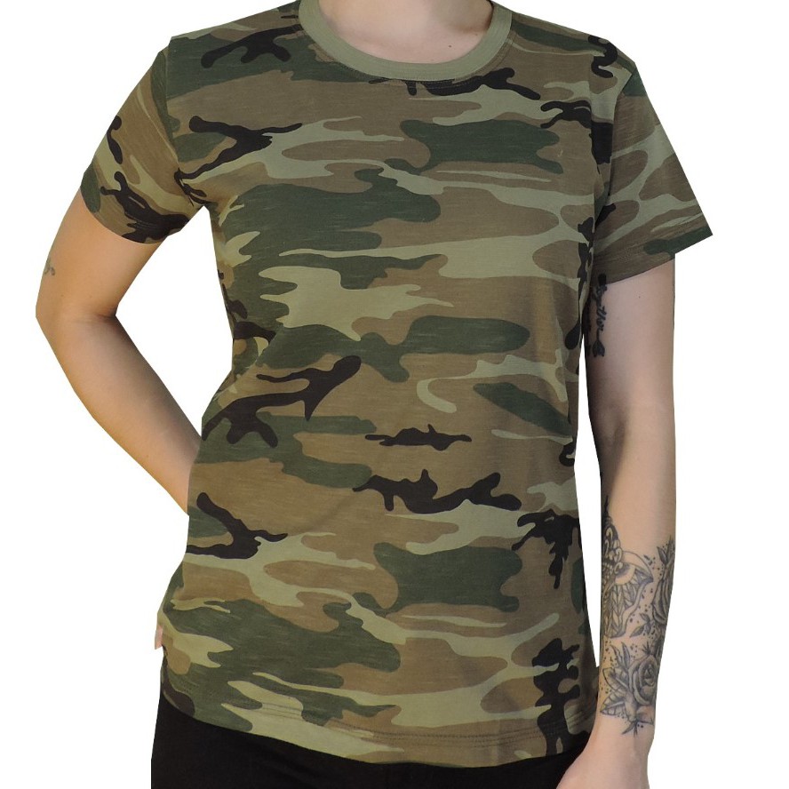 Babylook Feminina Camuflada Exército Estilo e Conforto para seu Look