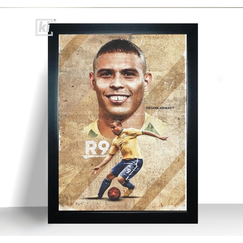 Quadro Moldura Jogador Ronaldo Fenomeno Cm Shopee Brasil