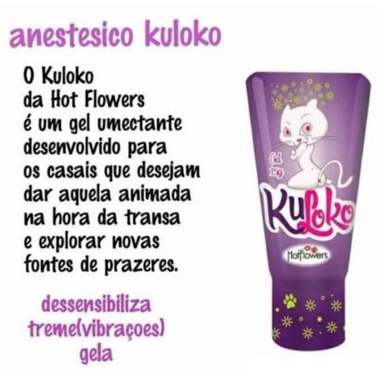 Gel Lubrificante Anal Anestésico KULOKO Relaxa Vibra Excita 15g