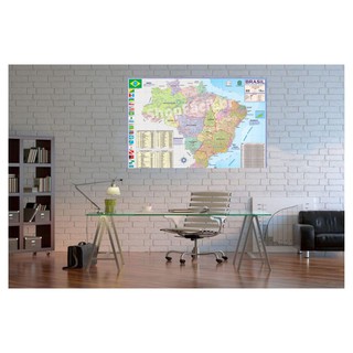 Mapa Brasil Escolar Pol Tico Plastificado Shopee Brasil