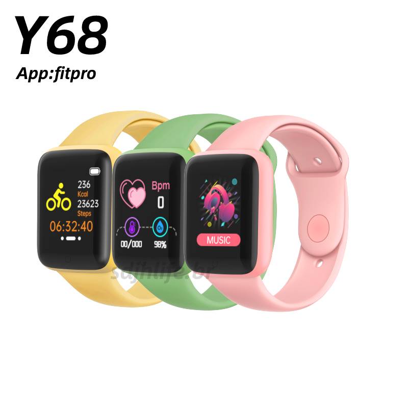 Macaronsmartwatch Relógio Smart Y68 D20 Rel Gio Bluetooth Usb