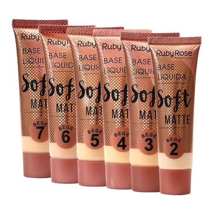 Base liquida soft matte ruby rose alta cobertura bege e café Shopee