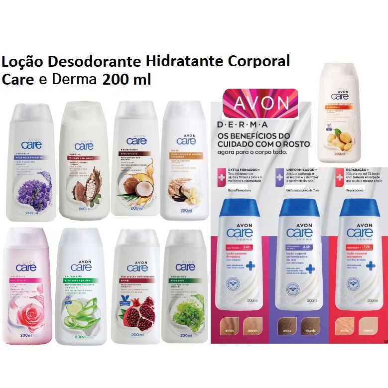 Avon Care Ou Derma Lo O Desodorante Hidratante Para O Corpo Ml