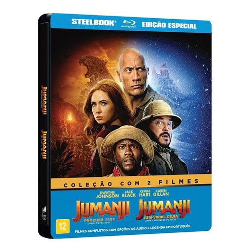 Blu ray Steelbook Jumanji Bem Vindo A Selva Próxima Fase Shopee Brasil