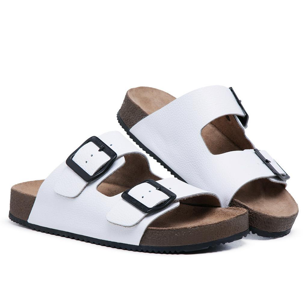 Sandália Papete Birken Feminina Couro Legitimo Rasteirinha Chinelo