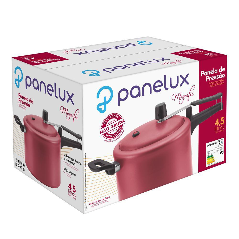 Panela de Pressão Panelux 4 5L Antiaderente 2 7mm Magnific Cereja