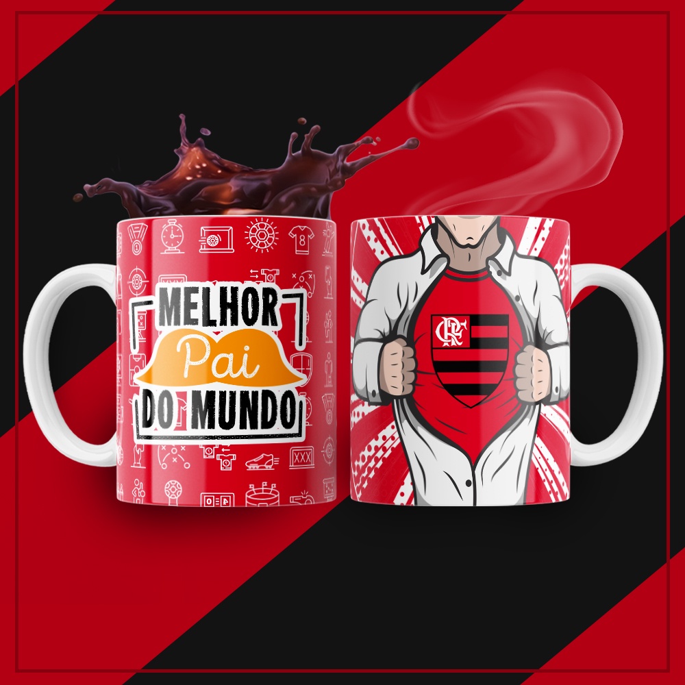 Caneca Personalizada Times De Futebol Presente Dia Dos Pais Shopee Brasil