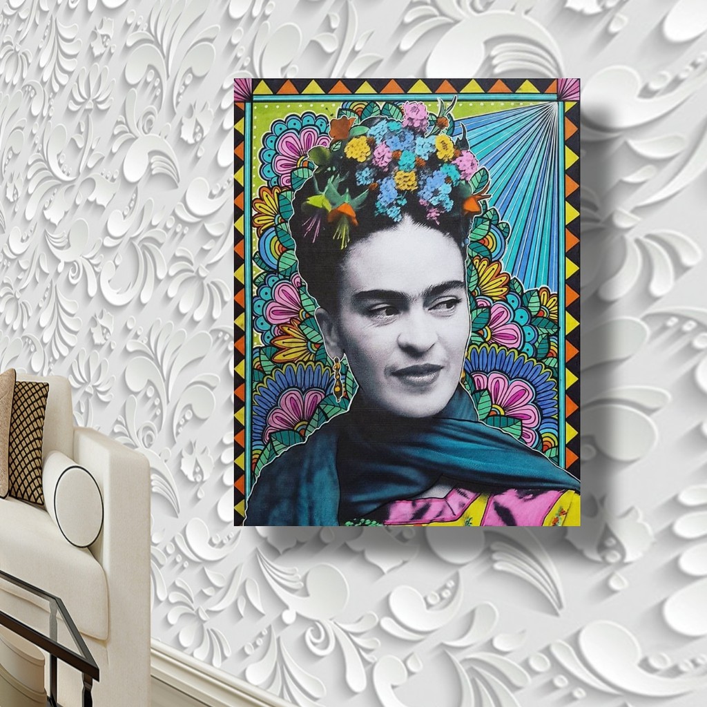 Placa Quadro Decorativo Frida Kahlo Artista Pintora Papel De