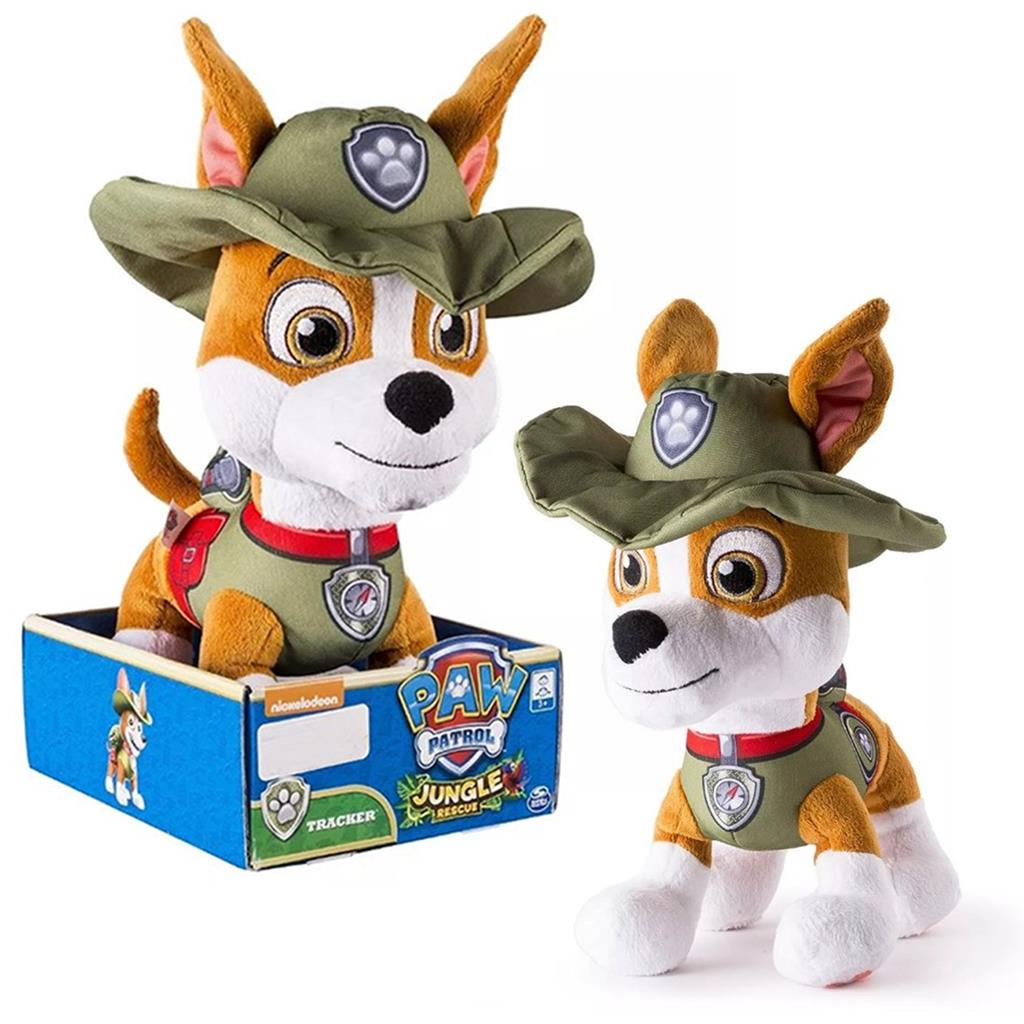 Brinquedo Boneco Pelucia Grande Patrulha Canina Tracker 30 Cm Original