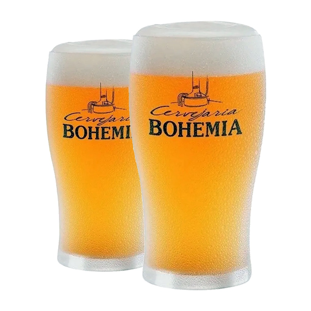 2 Copos P Cerveja Cervejaria Bohemia 340ml Ambev Oficial Shopee