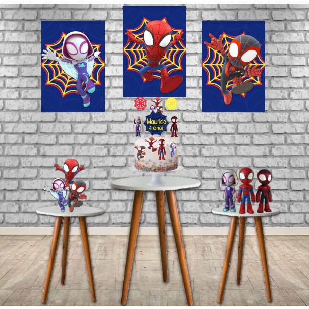 Kit Só um Bolinho Festa Pocket Homem aranha e seus amigos