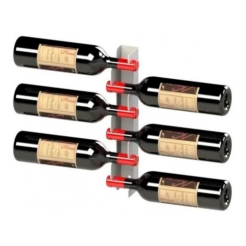 Adega Vertical Suporte Vinho Parede 6 Garrafas Cor Branco Shopee Brasil