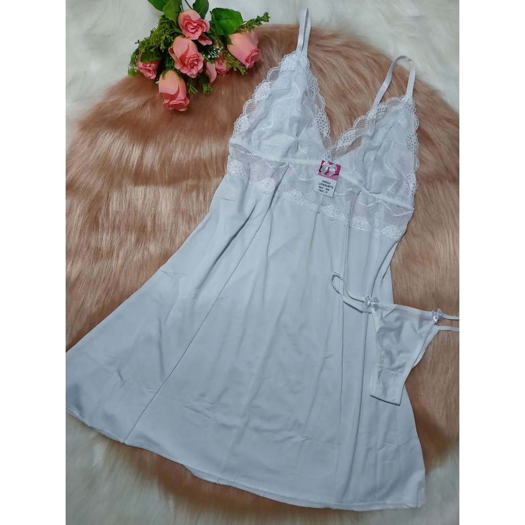 Camisola Sensual De Renda Moda Íntima Lingerie Sem Bojo Shopee Brasil