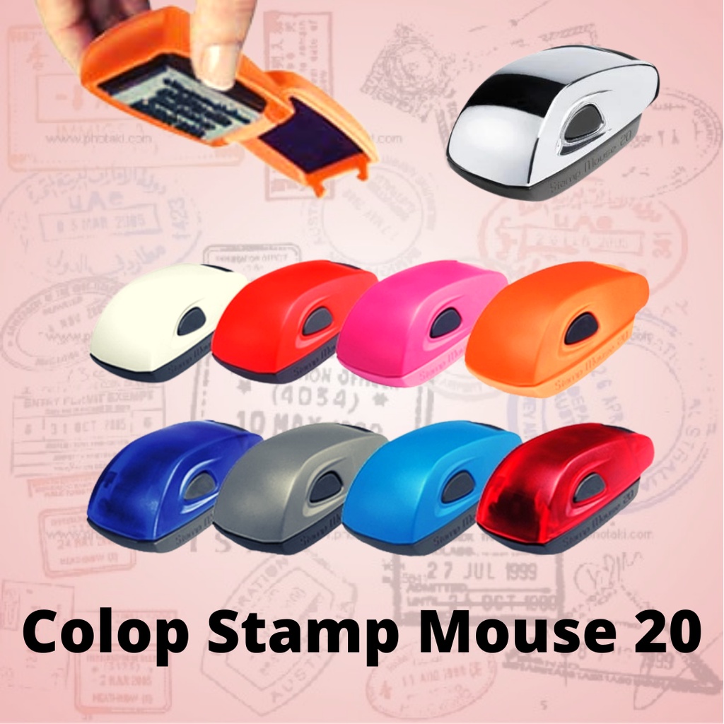 Carimbo De Bolso Compacto Colop Stamp Mouse Enviar Nome No Ato Da