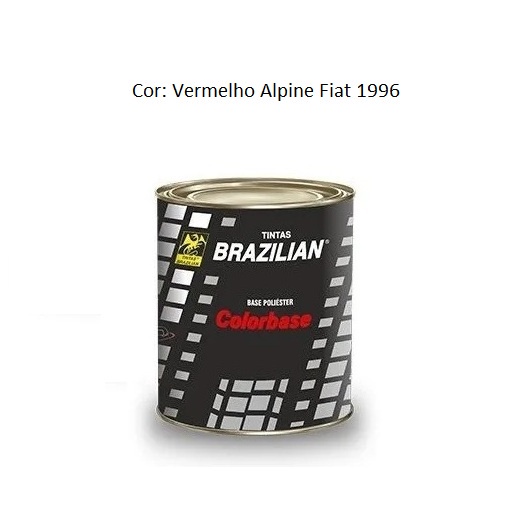 TINTA AUTOMOTIVA POLIÉSTER 900ml Vermelho Alpine Fiat 96 Shopee Brasil