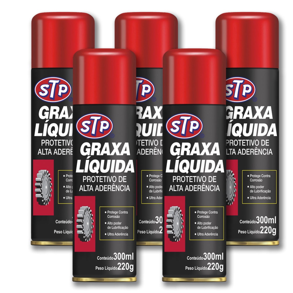 05 Graxa Spray 300ml STP SPRAY LUBRIFICANTE DOBRADIÇAS CABOS PINO