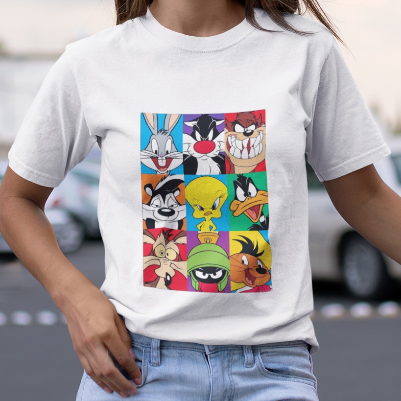 Camiseta Ou Baby Look Feminina Ou Masculina Unissex Blusa Looney Tunes