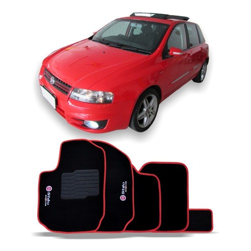 Tapete Fiat Stilo Sporting Fita Vermelha 2007 2008 2009 2010 Shopee