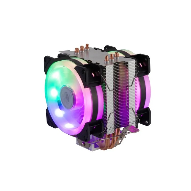 Cooler Fan Duplo Face Led Rgb Univer P Processador Intel Amd DEX