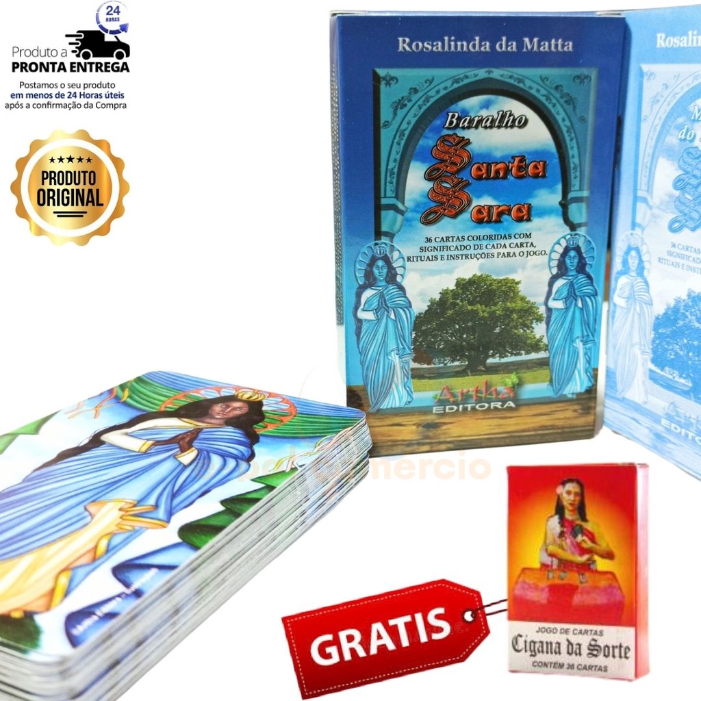 Baralho Cigano Tarot Santa Sara Original Plastificado Cartas