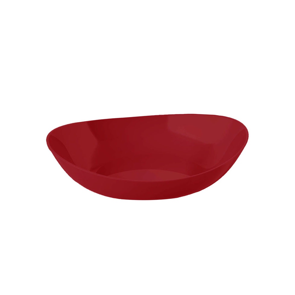 Fruteira Saladeira Travessa Oval Plastico Vermelho L Shopee Brasil