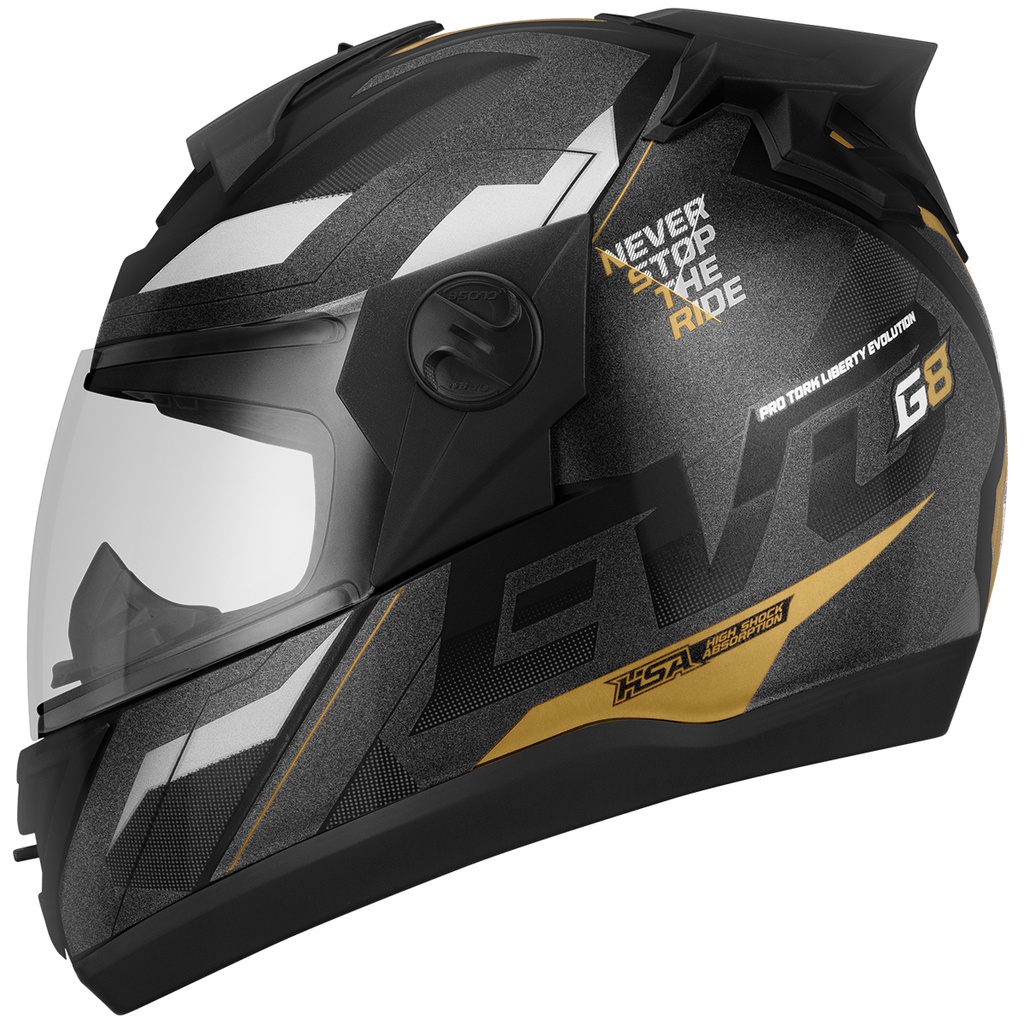 Capacete Fechado Pro Tork Evolution G Evo Brilhante Black Edition