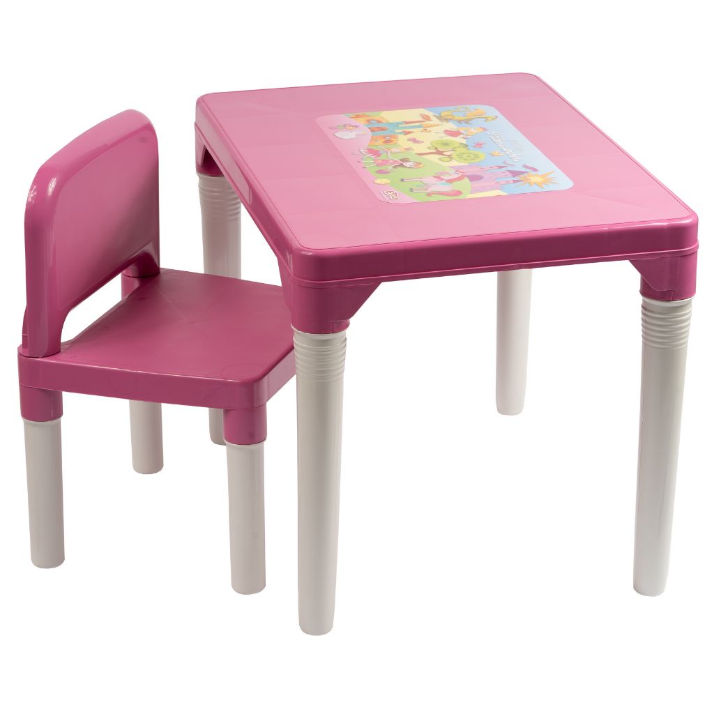 Mesinha Cadeira Infantil Rosa Princesas Styll Baby Shopee Brasil