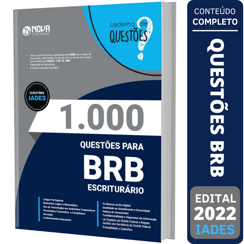 Livro Questões Gabaritadas BRB Escriturário Shopee Brasil