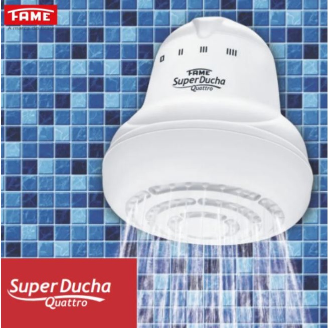 Chuveiro 220v Super Ducha 4t Quattro Branco 6800w Fame Shopee Brasil