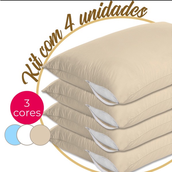 Kit Capas Protetoras Para Travesseiro Z Per Anti Caro Utilizar