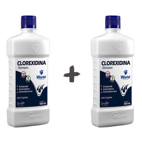 02 Shampoo Clorexidina 500 Ml Dermatite Canina Shopee Brasil